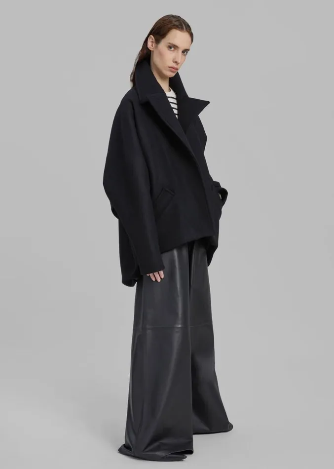 The Frankie Shop Lane Coat 8211 Black Women Clothing