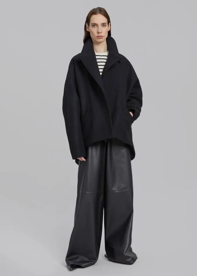 The Frankie Shop Lane Coat 8211 Black Women Clothing