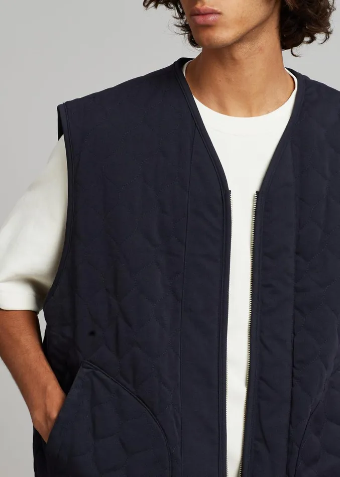 The Frankie Shop Lant Reversible Vest 8211 Navy Men Outerwear