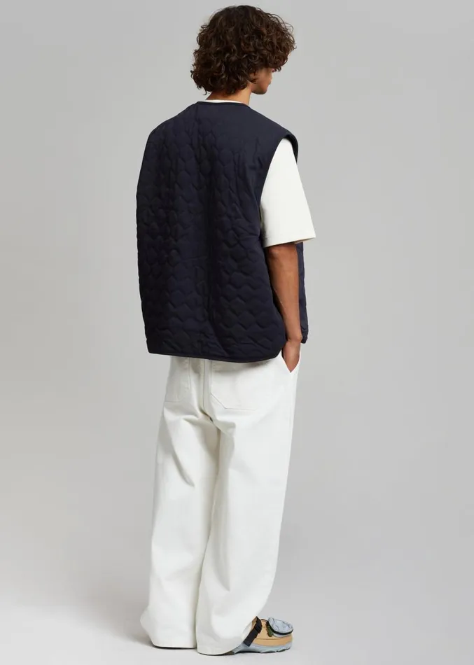 The Frankie Shop Lant Reversible Vest 8211 Navy Men Outerwear