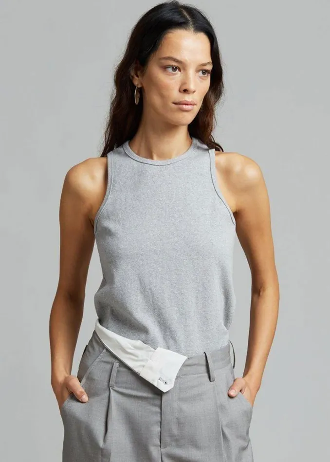 The Frankie Shop Liko Tank 8211 Heather Grey Women Loungewear