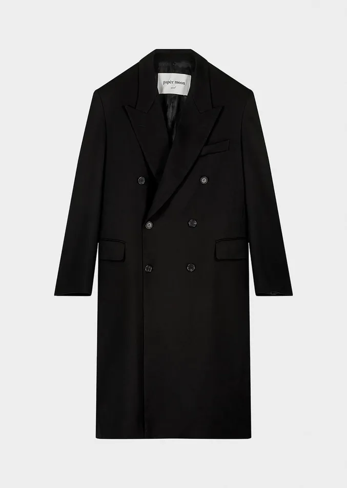 The Frankie Shop London Double Breasted Coat 8211 Black Women Outerwear