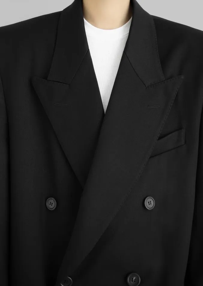 The Frankie Shop London Double Breasted Coat 8211 Black Women Outerwear