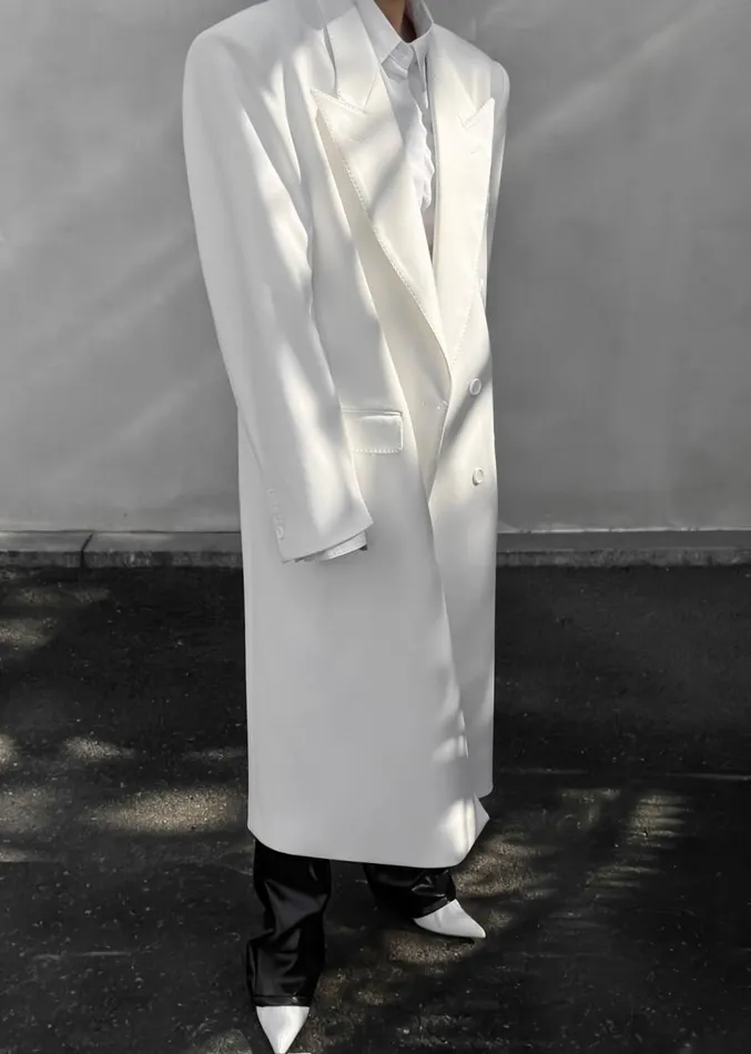 The Frankie Shop London Double Breasted Coat 8211 White Women Clothing