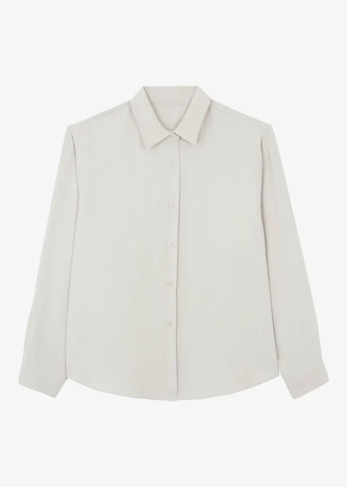 The Frankie Shop Lotta Fluid Shirt 8211 Beige Women Clothing