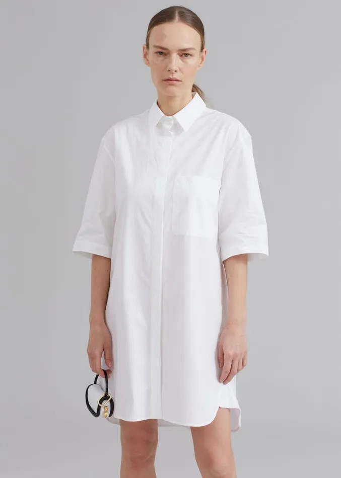 The Frankie Shop Loulou Studio Evora Shirt Dress 8211 White Women Clothing