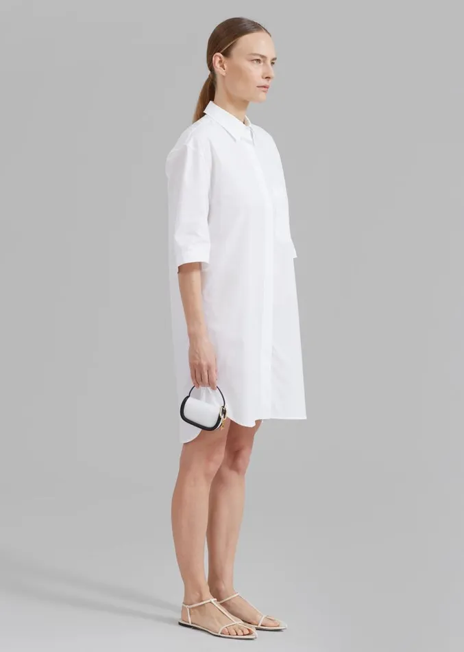 The Frankie Shop Loulou Studio Evora Shirt Dress 8211 White Women Clothing