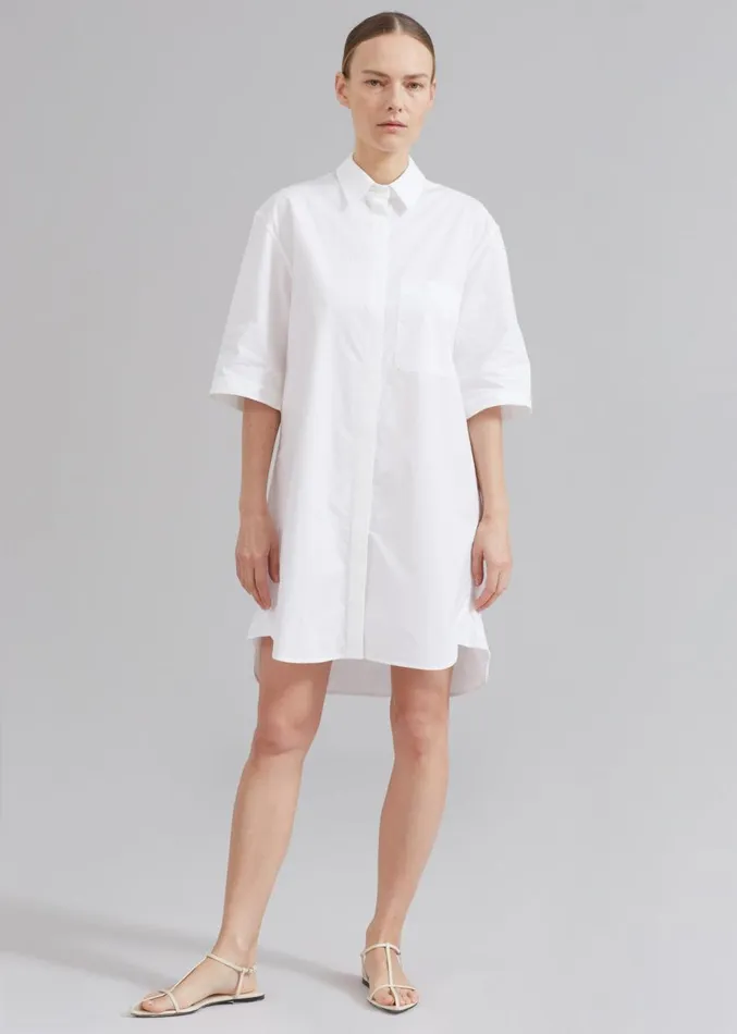 The Frankie Shop Loulou Studio Evora Shirt Dress 8211 White Women Clothing
