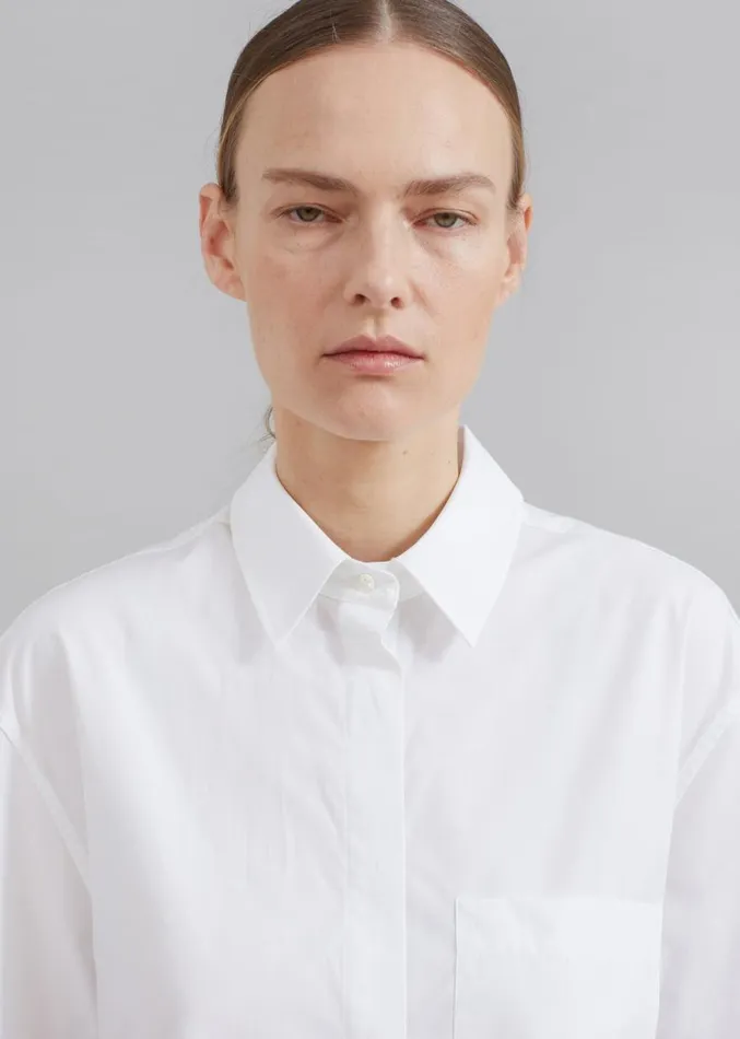 The Frankie Shop Loulou Studio Evora Shirt Dress 8211 White Women Clothing