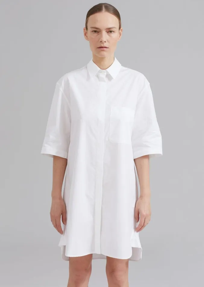 The Frankie Shop Loulou Studio Evora Shirt Dress 8211 White Women Clothing