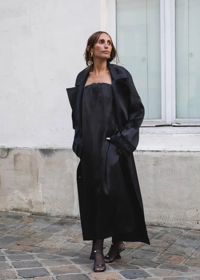 The Frankie Shop Loulou Studio Siple Long Dress 8211 Black Women Dresses