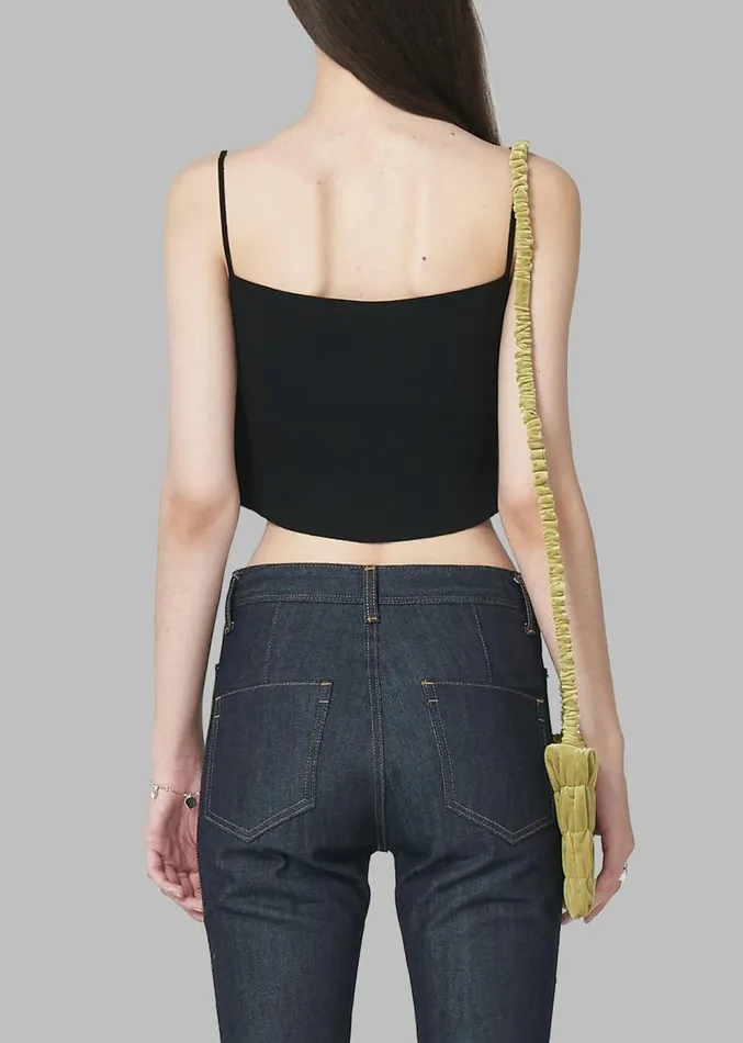 The Frankie Shop Low Classic Knitted Sleeveless Crop Top 8211 Black Women Clothing