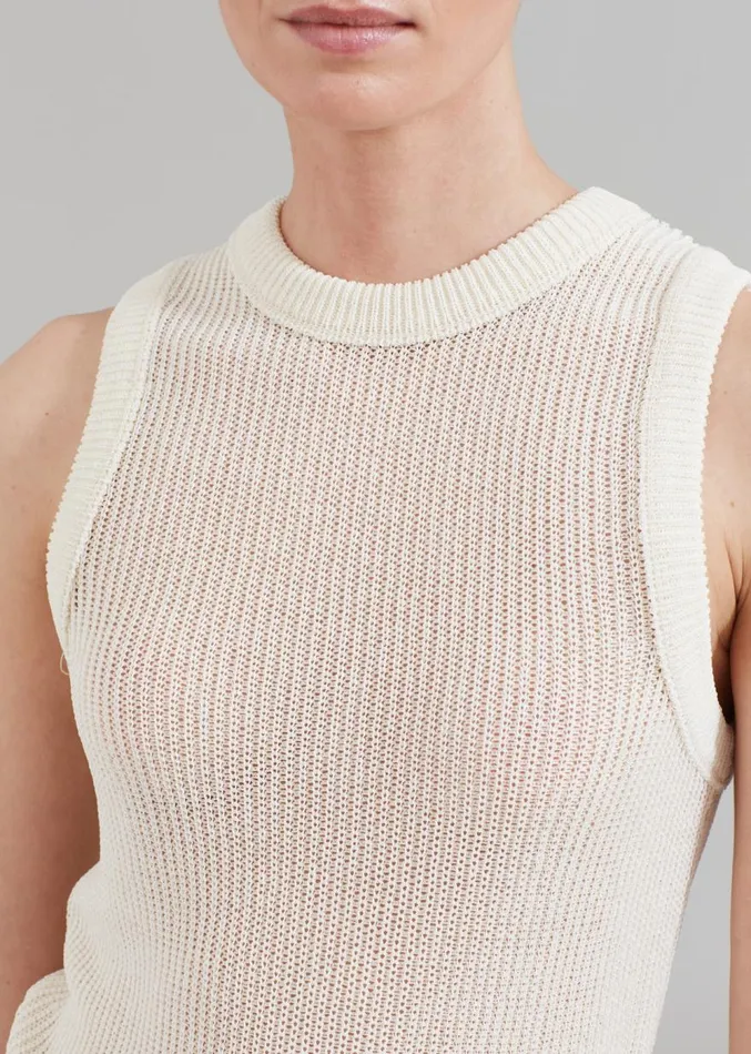 The Frankie Shop Low Classic Resort Sleeveless Top 8211 Cream Women Clothing