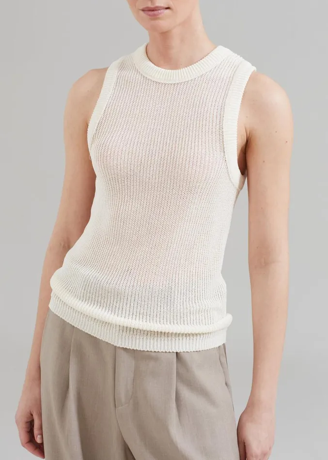 The Frankie Shop Low Classic Resort Sleeveless Top 8211 Cream Women Clothing