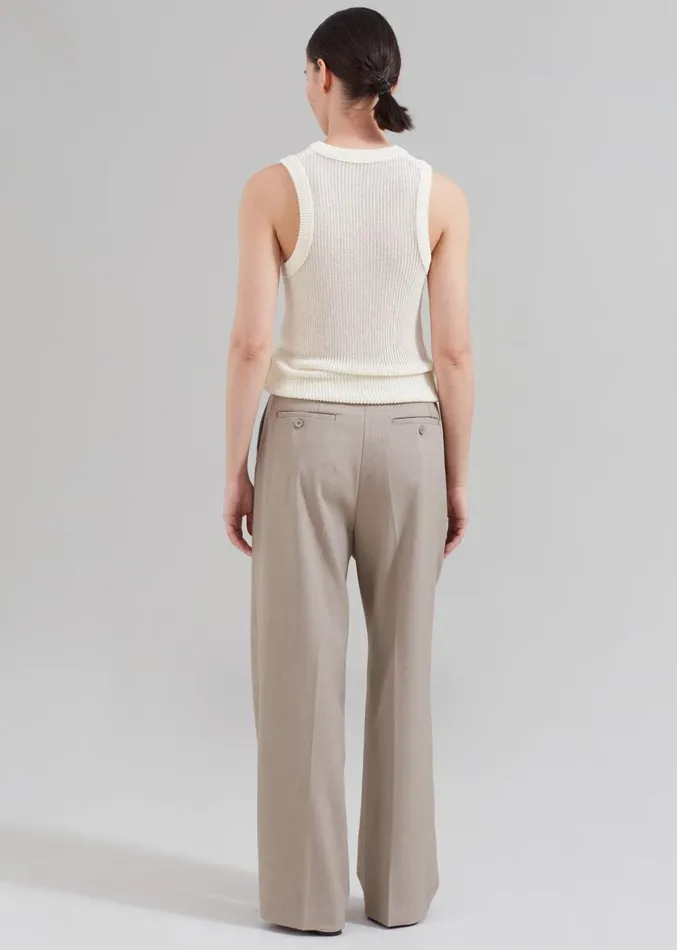 The Frankie Shop Low Classic Resort Sleeveless Top 8211 Cream Women Clothing