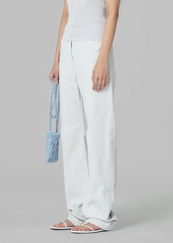 The Frankie Shop Low Classic Straight Fit Jeans 8211 White Grey Women Bottoms