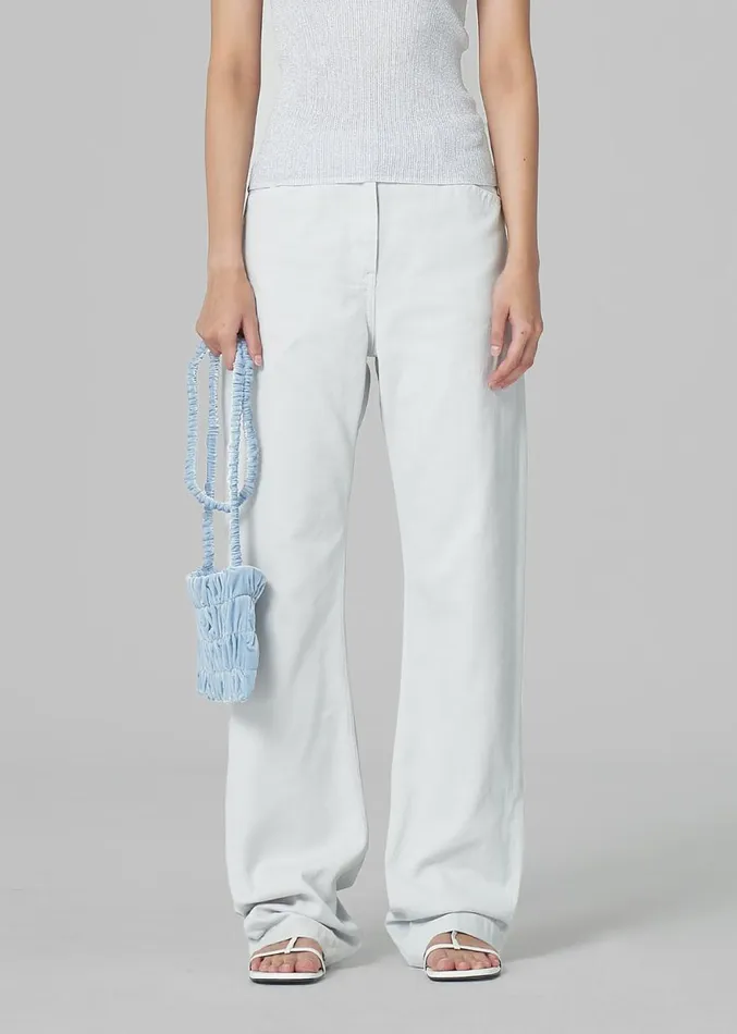 The Frankie Shop Low Classic Straight Fit Jeans 8211 White Grey Women Bottoms