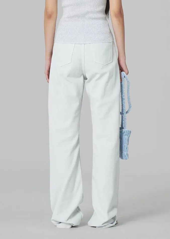The Frankie Shop Low Classic Straight Fit Jeans 8211 White Grey Women Bottoms