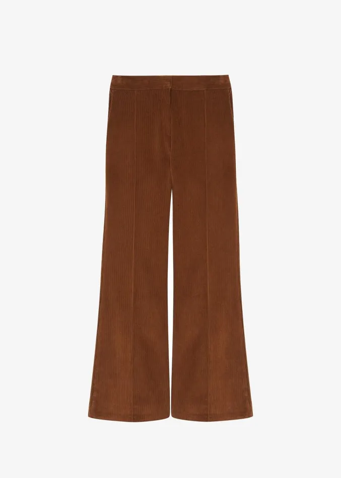 The Frankie Shop Lydian Corduroy Flare Pants 8211 Brown Women Clothing