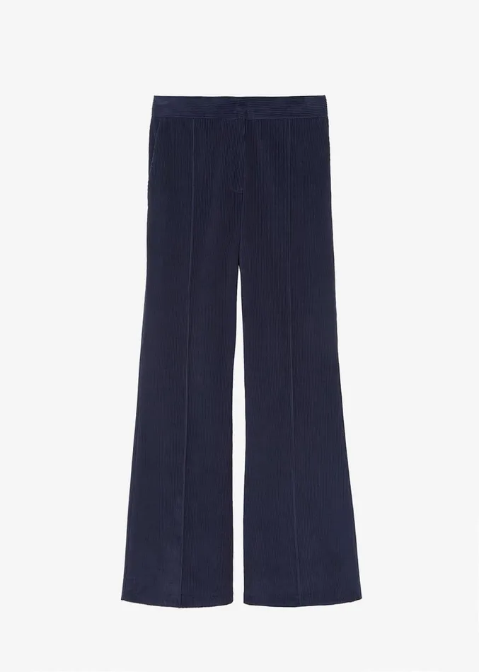 The Frankie Shop Lydian Corduroy Flare Pants 8211 Navy Women Clothing