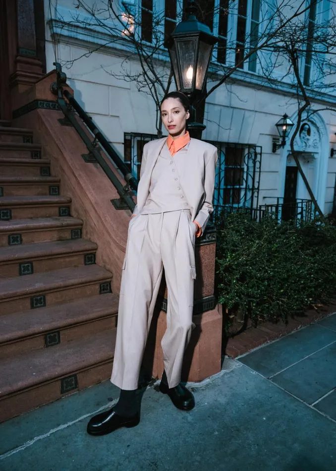 The Frankie Shop Maesa Cargo Pants 8211 Taupe Melange Women Bottoms