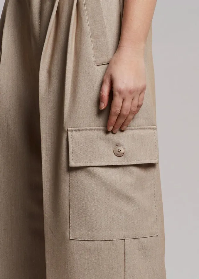 The Frankie Shop Maesa Cargo Pants 8211 Taupe Melange Women Bottoms