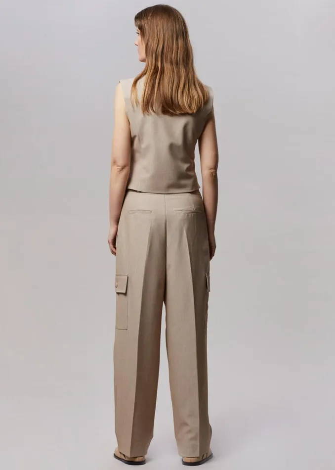 The Frankie Shop Maesa Cargo Pants 8211 Taupe Melange Women Bottoms