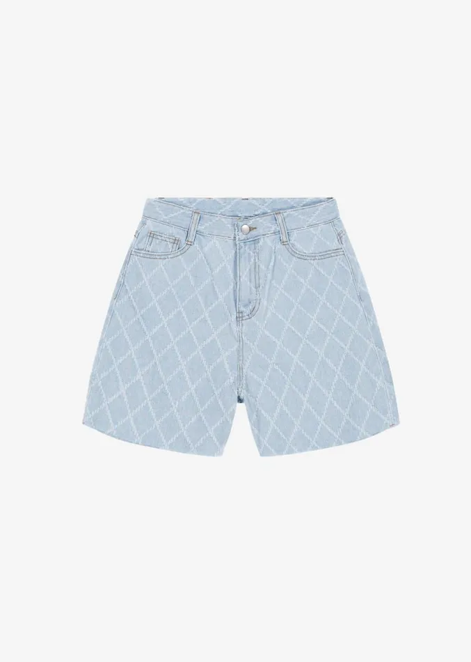 The Frankie Shop Magnolia Distressed Denim Shorts 8211 Light Wash Women Denim