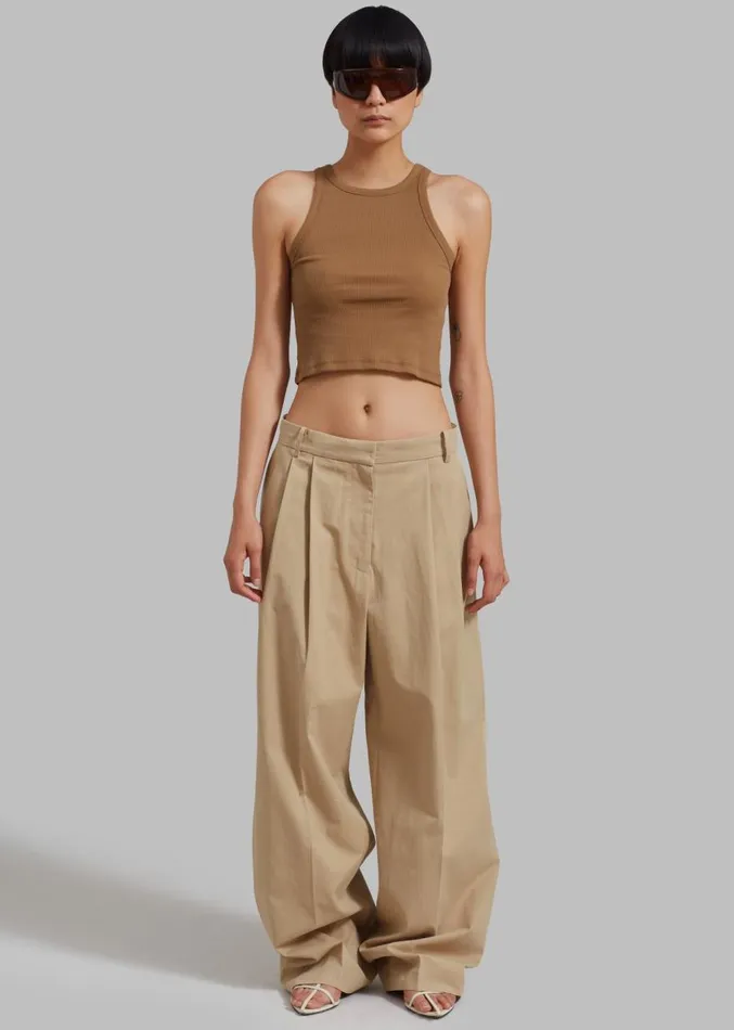 The Frankie Shop Maisy Tank Top 8211 Brown Women Tops