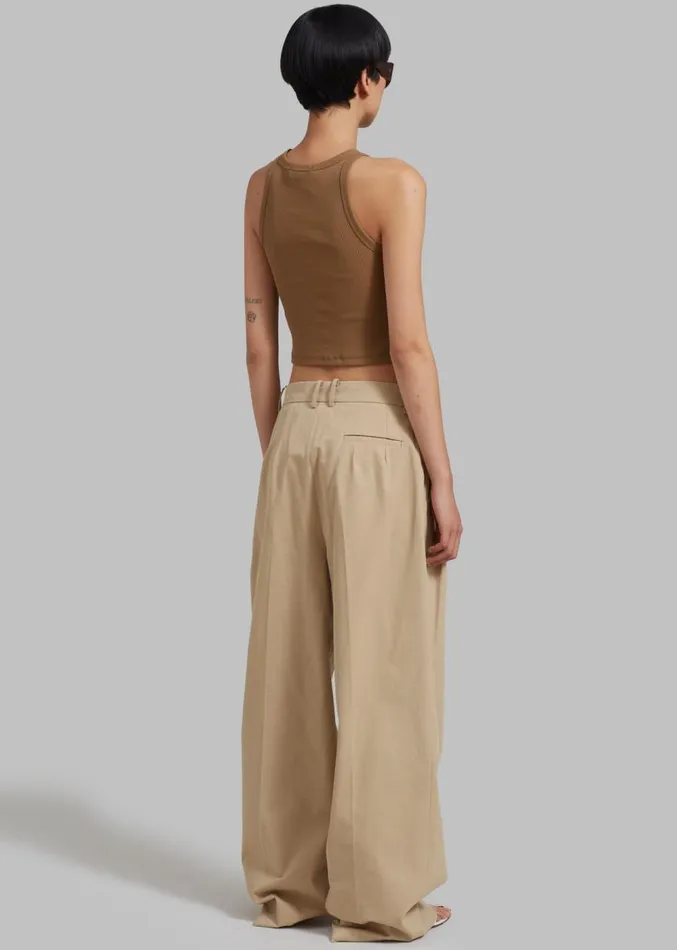The Frankie Shop Maisy Tank Top 8211 Brown Women Tops