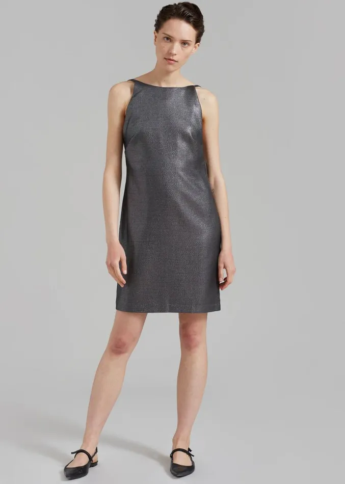 The Frankie Shop MATIN Byblos Backless Mini 8211 Silver Women Dresses