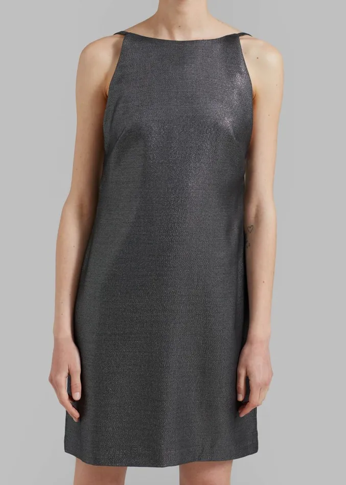 The Frankie Shop MATIN Byblos Backless Mini 8211 Silver Women Dresses