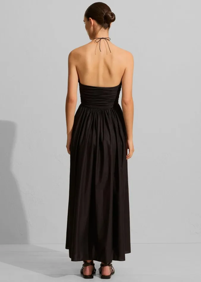 The Frankie Shop Matteau Bandeau Rouched Sundress 8211 Black Women Clothing