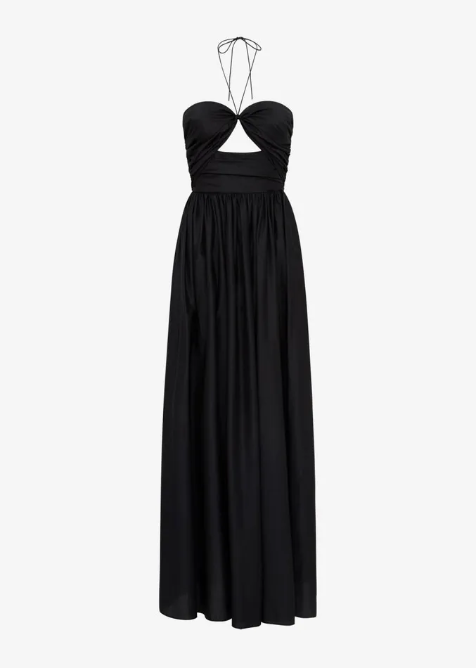 The Frankie Shop Matteau Bandeau Rouched Sundress 8211 Black Women Clothing