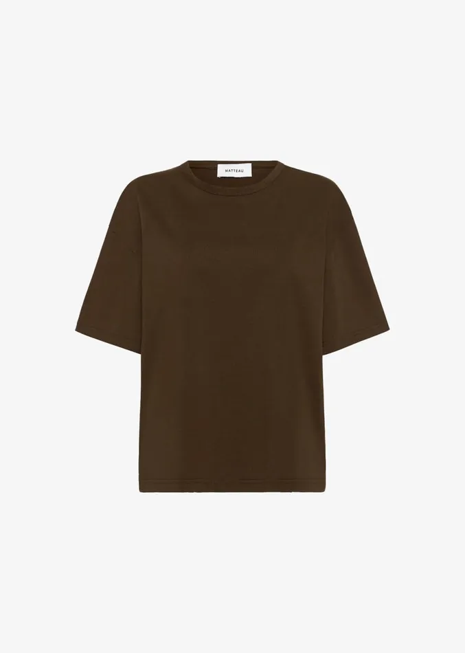 The Frankie Shop Matteau Circle Back Tee 8211 Cacao Women Tops