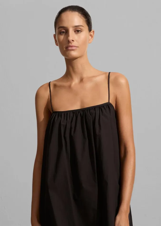 The Frankie Shop Matteau Voluminous Cami Mini Dress 8211 Black Women Clothing