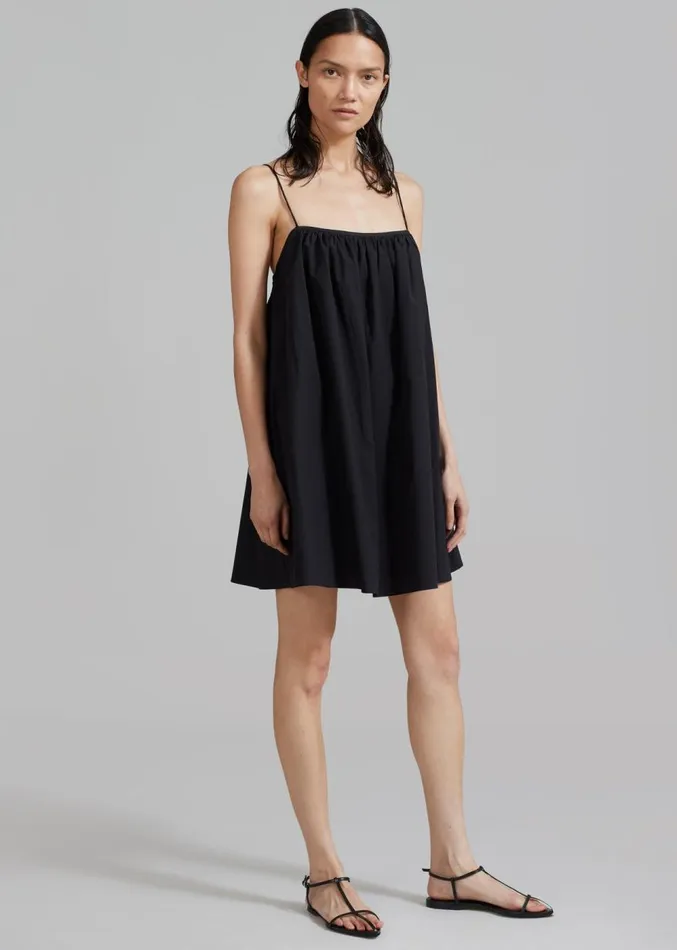 The Frankie Shop Matteau Voluminous Cami Mini Dress 8211 Black Women Clothing