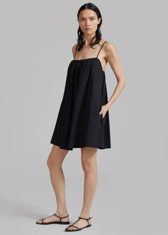 The Frankie Shop Matteau Voluminous Cami Mini Dress 8211 Black Women Clothing