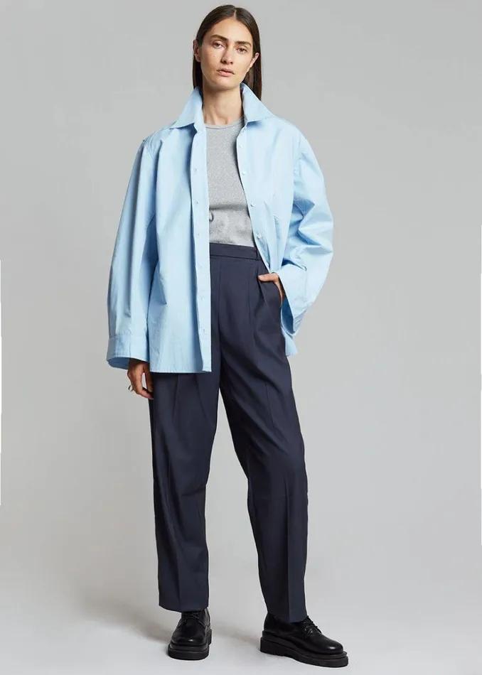 The Frankie Shop Mayim Oversized Shirt 8211 Sky Women Tops