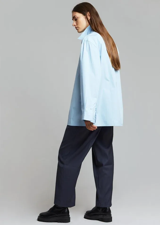 The Frankie Shop Mayim Oversized Shirt 8211 Sky Women Tops