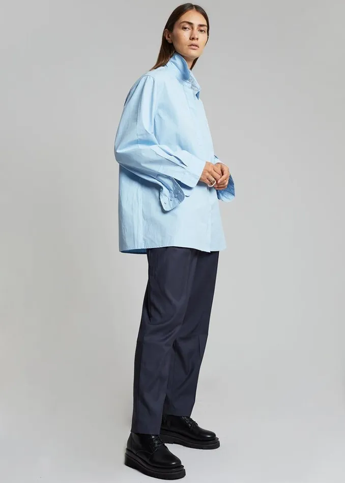 The Frankie Shop Mayim Oversized Shirt 8211 Sky Women Tops