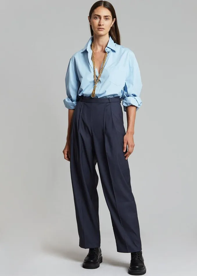 The Frankie Shop Mayim Oversized Shirt 8211 Sky Women Tops