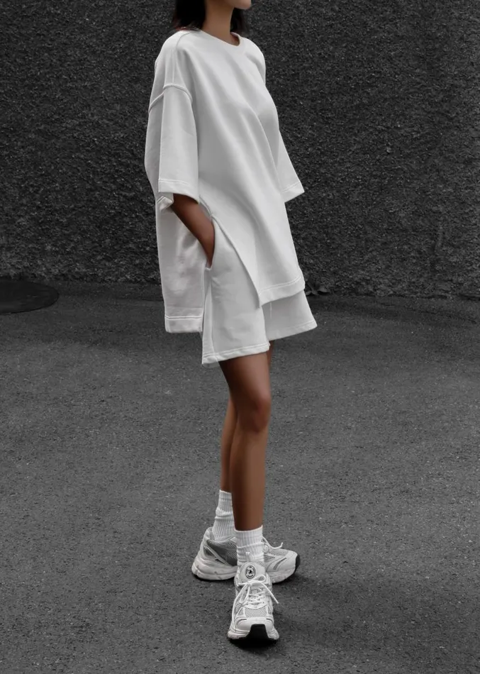 The Frankie Shop Memphis Fleece Set 8211 White Women Loungewear