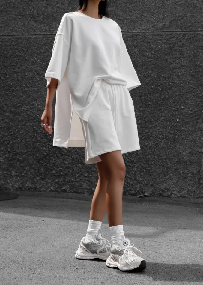 The Frankie Shop Memphis Fleece Set 8211 White Women Loungewear