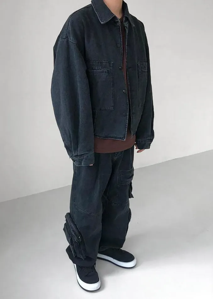 The Frankie Shop Miller Denim Jacket 8211 Black Wash Men Outerwear