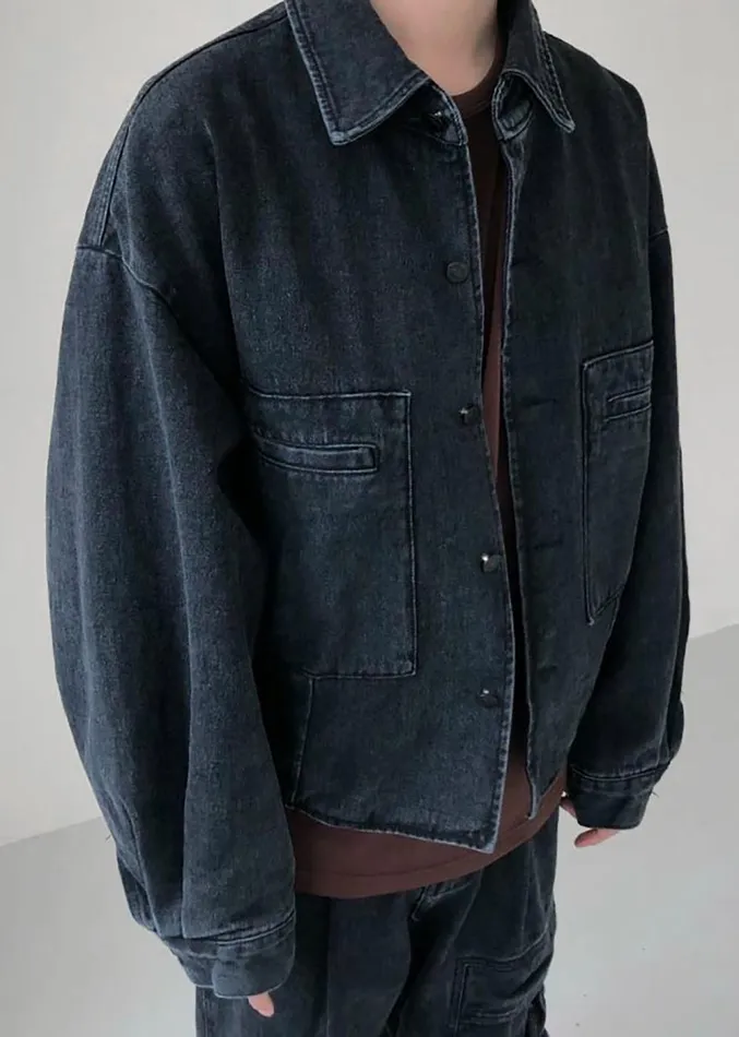 The Frankie Shop Miller Denim Jacket 8211 Black Wash Men Outerwear