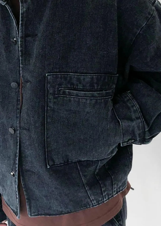 The Frankie Shop Miller Denim Jacket 8211 Black Wash Men Outerwear