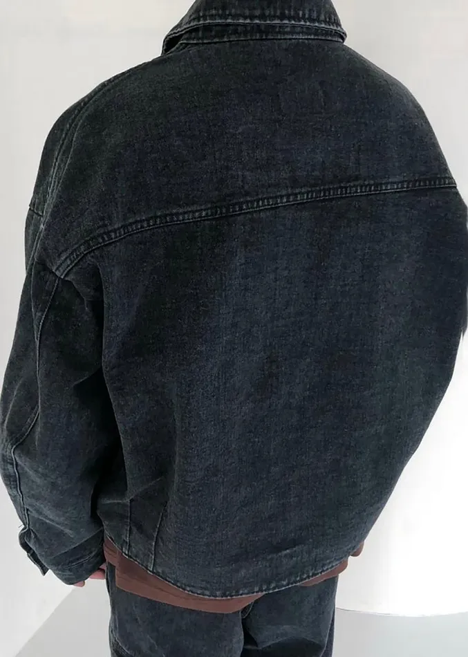 The Frankie Shop Miller Denim Jacket 8211 Black Wash Men Outerwear