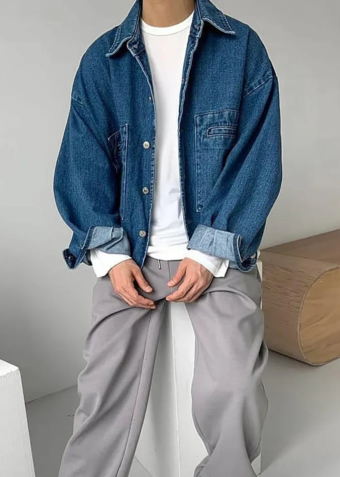 The Frankie Shop Miller Denim Jacket 8211 Blue Men Outerwear