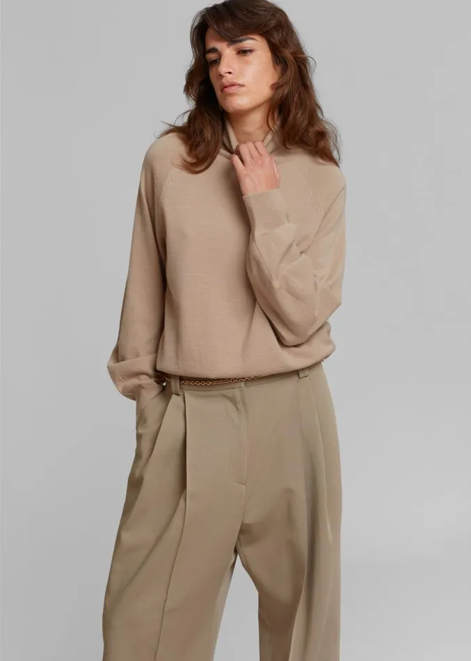 The Frankie Shop Naomie String Pants 8211 Latte Women Clothing
